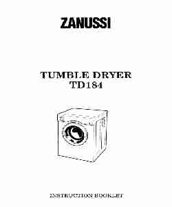 Zanussi Clothes Dryer TD184-page_pdf